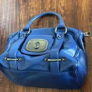Celine Blue Leather Satchel